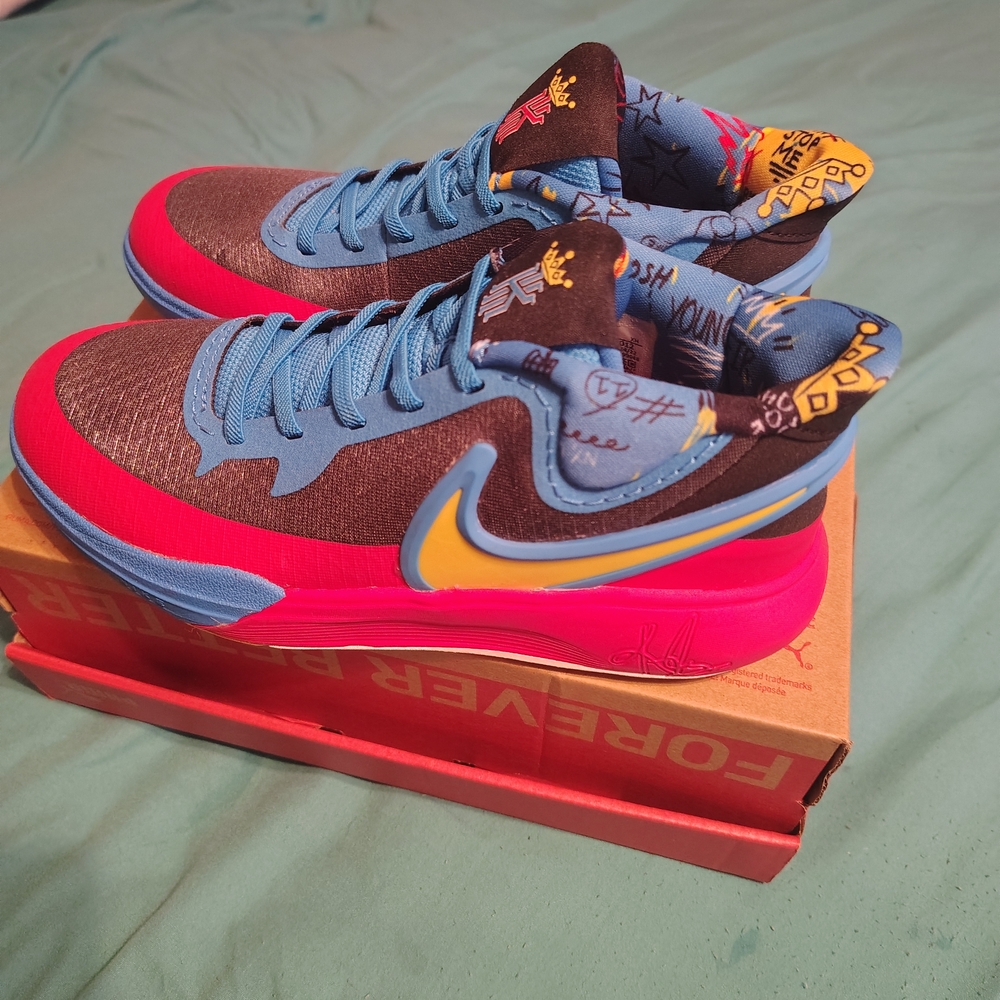 Nike Kids' Red and Blue Graphic Sneakers